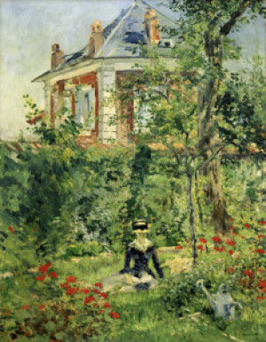 Motiv Mousepad - Manet Garden Of Bellevue 1880 oder mit Eigenem Foto