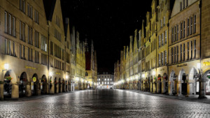 Wunschmotiv auf Mousepad - Prinzipalmarkt Münster Bei Nacht oder mi...
