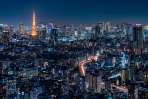 Bilder Mousepad - Tokyo Skyline Bei Nacht oder mit Eigenem Foto