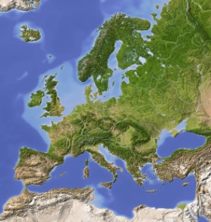 Bild auf Papier - Europa Reliefkarte oder mit Eigenem Foto