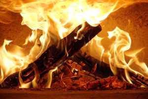 Papier - Flamme Kamin Feuer Glut oder mit Eigenem Foto