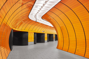 Bild auf Papier - Orange Underground oder mit Eigenem Foto
