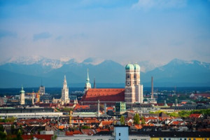 Wunschmotiv als Papier - München Alpenblick oder mit Eigenem Foto