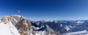 Foto Papier - Zugspitze Panorama Am Gipfelkreuz oder mit Eigenem Foto