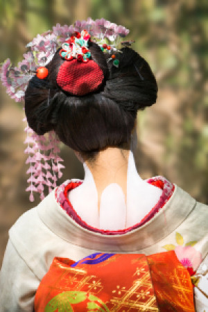Wunschmotiv als Papier - Japanische Maiko In Kyoto Japan oder mit E...