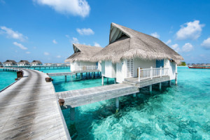 Foto Papier - Overwater Bungalow Auf Den Malediven oder mit Eigenem...