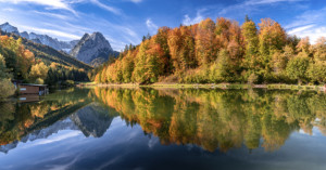 Bilder Papier - Herbst Am Riessersee In Bayern oder mit Eigenem Foto