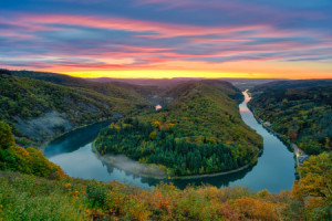Motiv auf Papier - Saarschleife Im Saarland oder mit Eigenem Foto