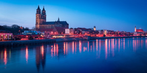 Foto auf Papier - Abend In Magdeburg oder mit Eigenem Foto