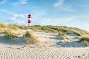 Bild auf Papier - Leuchtturm Am Nordseestrand Auf Sylt oder mit Eig...