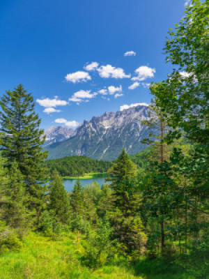 Motiv Papier - Blick Über Den Lautersee Auf Das Karwendelgebirge od...