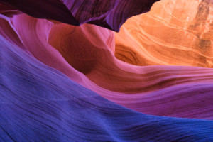 Bild auf Papier - Wellen In Farbe Im Antelope Canyon oder mit Eigen...