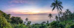 Wunschbild als Papier - Sonnenuntergang Panorama Auf Koh Samui oder...