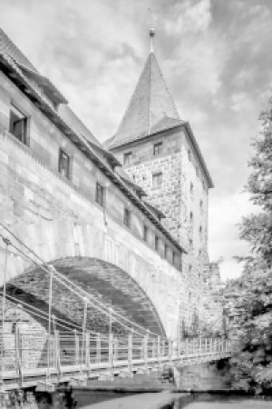 Foto auf Papier - Nürnberg Kettensteg - Monochrom oder mit Eigenem ...
