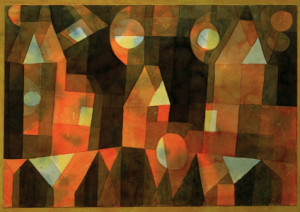 Papier - P Klee Houses By The Bridge 1922 oder mit Eigenem Foto