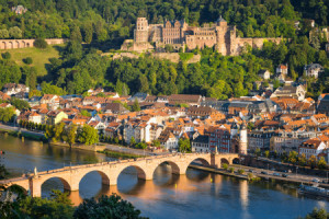 Foto auf Papier - Heidelberg Stadtansicht Vom Philosophenweg oder m...