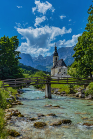 Papier - Pfarrkirche St Sebastian In Ramsau oder mit Eigenem Foto