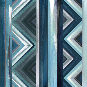 Foto auf Posterdruck - Color Lines Blue Zig Zag Left oder mit Eigen...