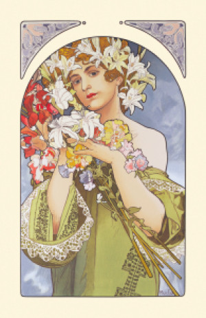 Wunschbild als Poster - Flower By Alphonse Mucha - 1897 oder mit Ei...