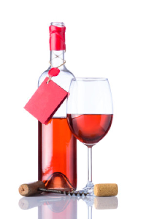 Foto auf Poster - Flasche Und Becher Rosewein oder mit Eigenem Foto