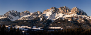 Poster - Wilder Kaiser Panorama Bei Sonnenuntergang Winter oder mit...