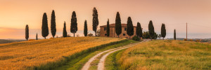 Wunschbild als Posterdruck - Landhaus In Der Toskana Bei Sonnenunte...
