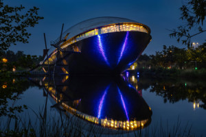 Wunschbild als Poster - Bremen - Museum Universum - Blaue Stunde od...