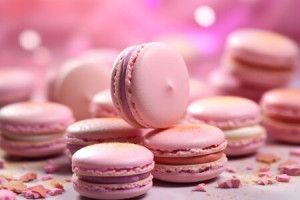 Wunschmotiv auf Poster - Macaron Pink Ki oder mit Eigenem Foto