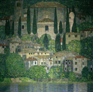 Wunschbild als Posterdruck - Gustav Klimt Kirche In Cassone oder mi...