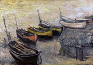 Bild auf Posterdruck - Claude Monet Boote Am Strand oder mit Eigene...