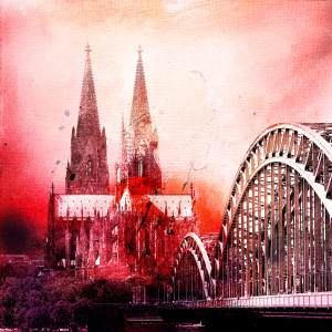 Motiv Schieferplatte - Kölner Dom oder mit Eigenem Foto