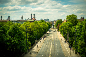 Motiv auf Schieferplatte - München - Maximilianstraße oder mit Eige...