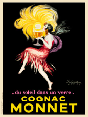 Bild auf Schieferplatte - Cognac Monnet By Leonetto Cappiello - 192...