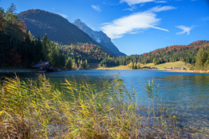 Wunschmotiv auf Schieferplatte - Naturlandschaft Lautersee Mittenwa...