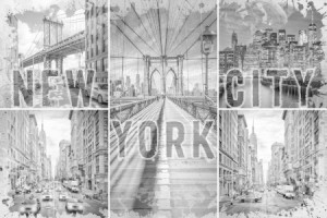 Wunschmotiv Schieferplatte - New York City Urban Collage No 3 oder ...