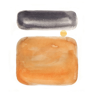 Motiv als Schieferplatte - Retro Elements Ii Orange oder mit Eigene...