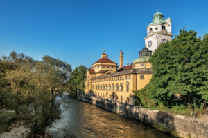 Motiv als Schieferplatte - Müllersches Volksbad München oder mit Ei...