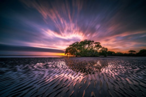 Foto Schieferplatte - Reflektion Landschaft oder mit Eigenem Foto