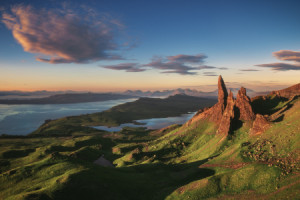 Wunschmotiv auf Schieferplatte - Schottland Old Man Of Storr Sonnen...
