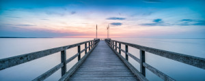 Wunschbild als Schieferplatte - Steg Am Meer oder mit Eigenem Foto