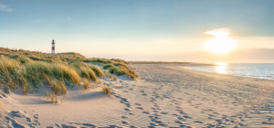 Wunschmotiv auf Schieferplatte - Sylt Panorama Bei Sonnenuntergang ...