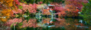 Fotos Schieferplatte - Daigo Ji Tempel Im Herbst oder mit Eigenem Foto