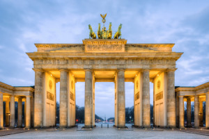 Wunschmotiv als Schieferplatte - Brandenburger Tor Berlin oder mit ...