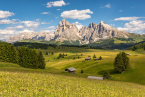 Wunschmotiv auf Schieferplatte - Sommer In Den Dolomiten oder mit E...