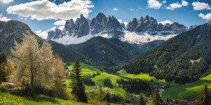 Schieferplatte - Dolomiten Geislergruppe Bergpanorama oder mit Eige...