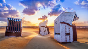 Wunschmotiv als Schieferplatte - Sonnenuntergang Am Strand oder mit...