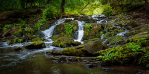 Motiv Schieferplatte - Selke Wasserfall Im Sommer oder mit Eigenem ...