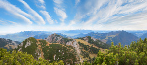 Motiv Schieferplatte - Wendelstein Panorama Korrigiert oder mit Eig...