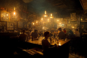 Motiv als Schieferplatte - Old Cuban Bar Interior oder mit Eigenem ...