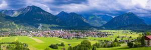 Bild auf Schieferplatte - Panorama Über Oberstdorf oder mit Eigenem...